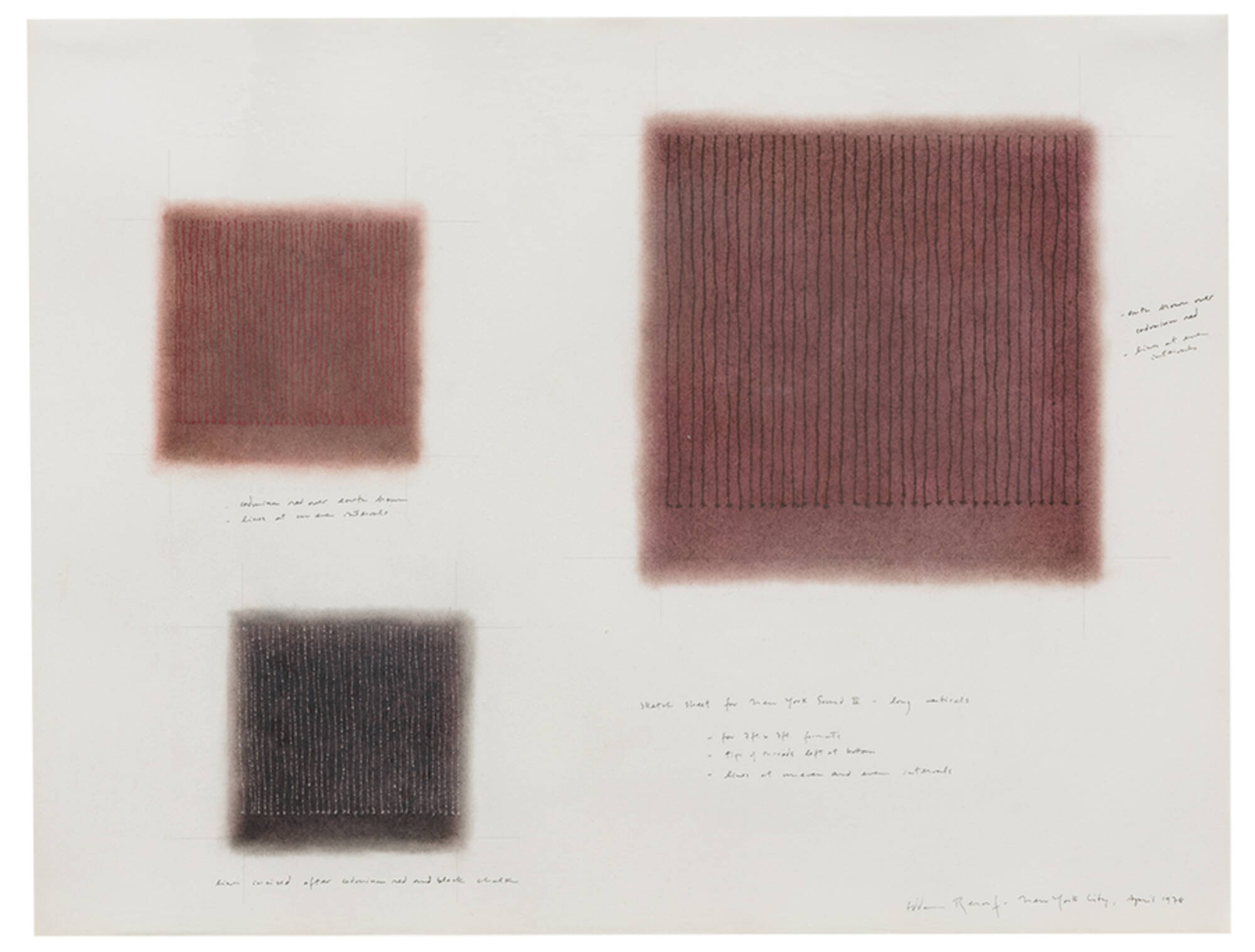 Sketch Sheet for New York Sound Drawing IV (Long Verticals)