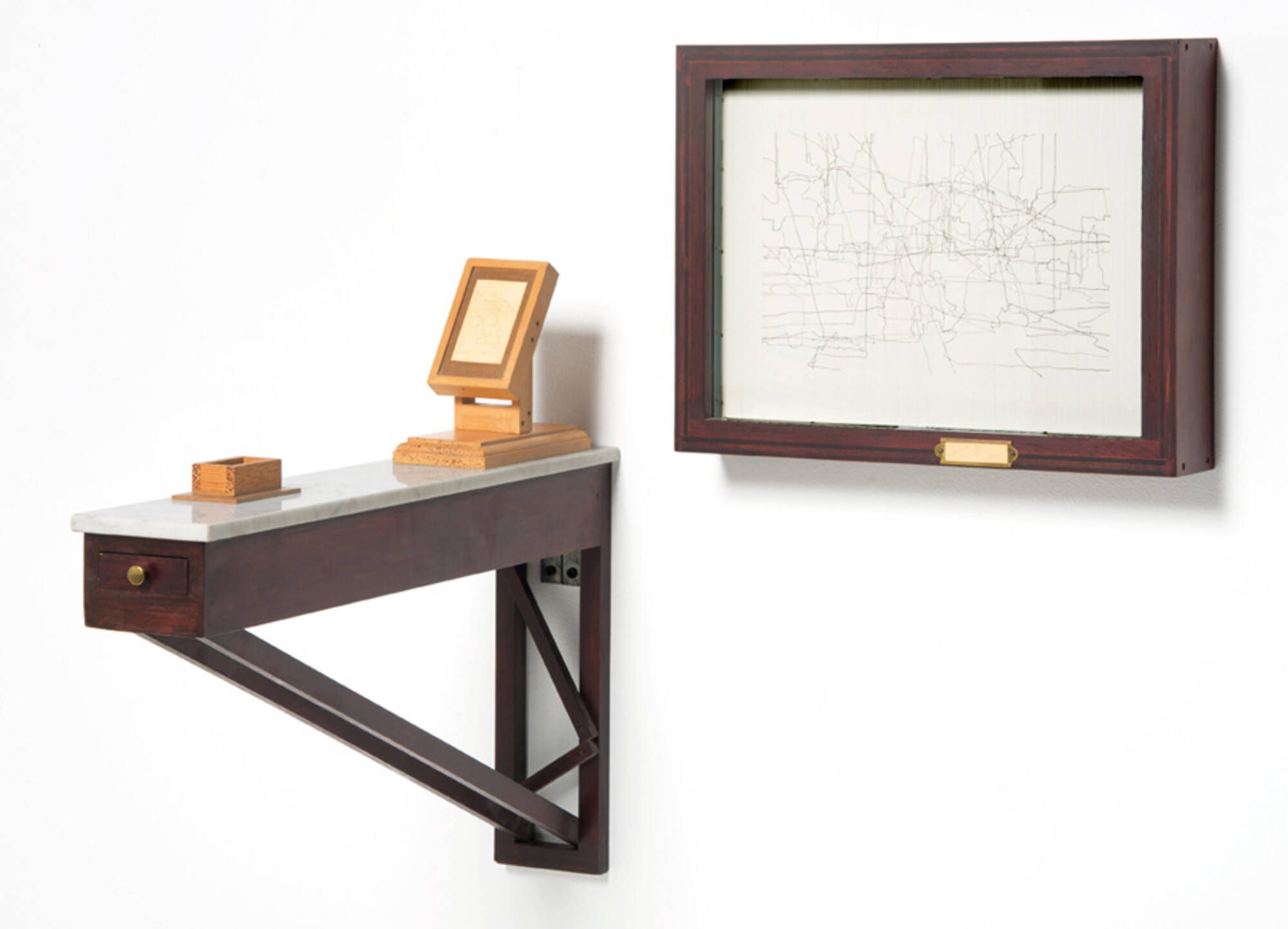 Sculpture and Abstract Line Drawing (2)