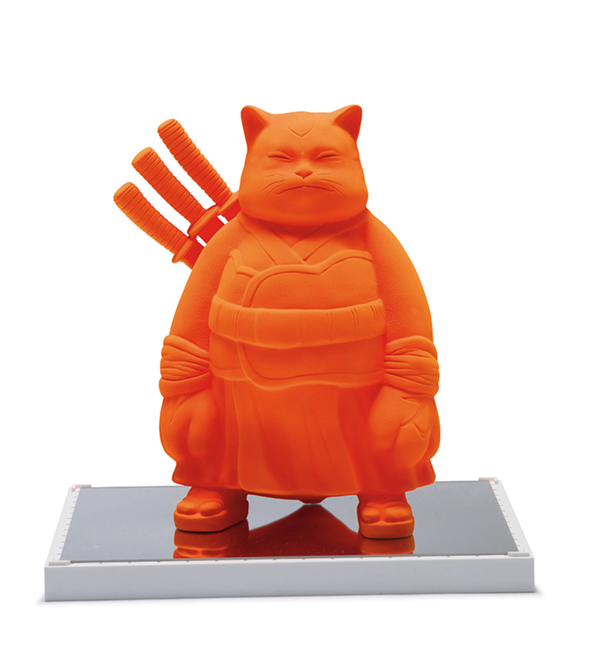 Samurai Cat Monology Orange
