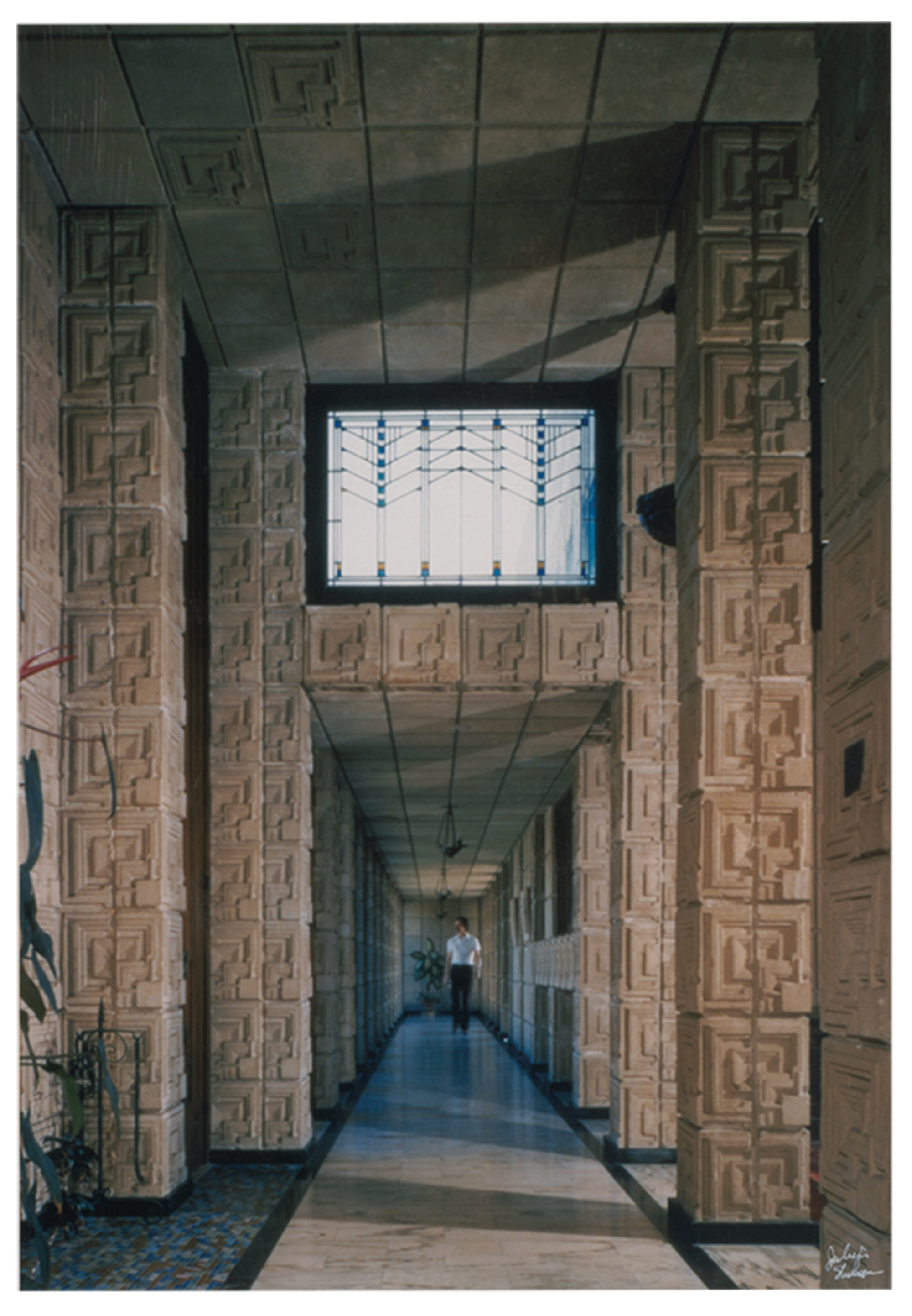 Interior of Ennis House, Los Angeles