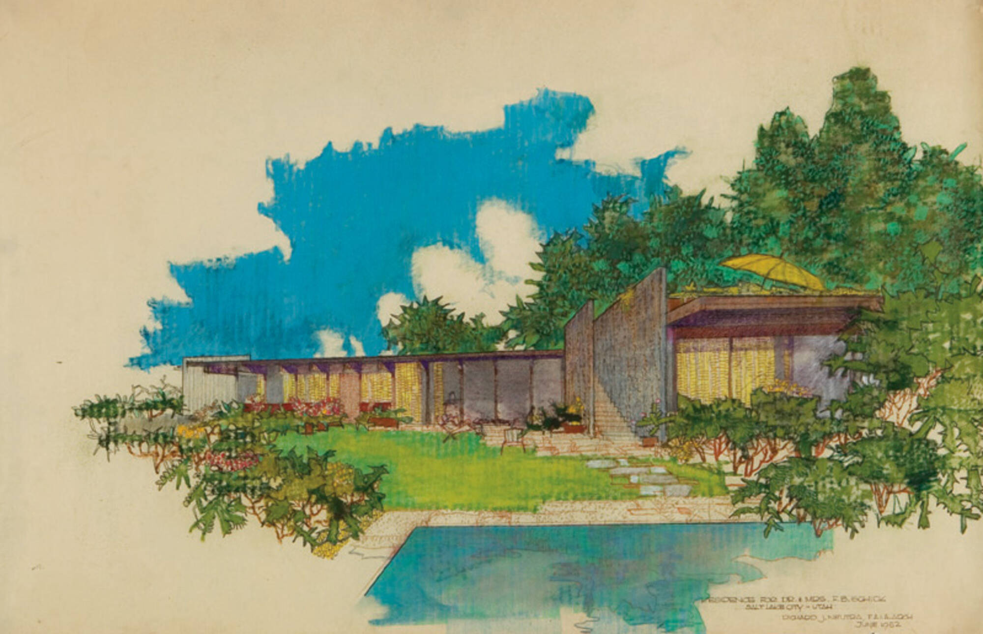 Hand-colored drawing