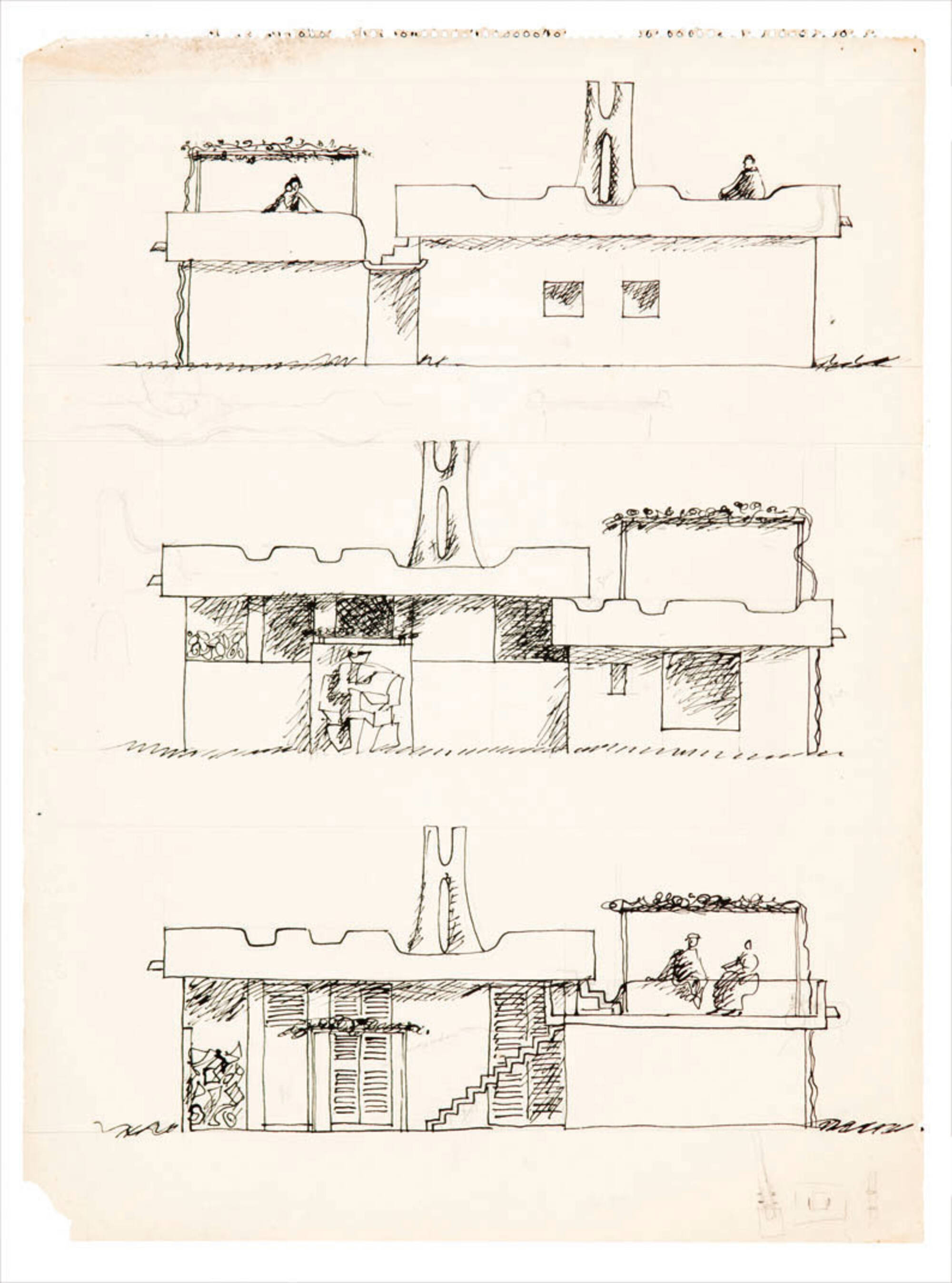 Drawing and 5 Architectural studies (6)