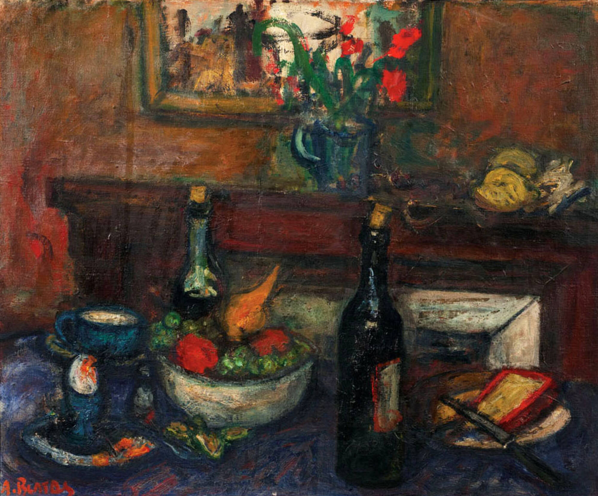Still Life with Wine Bottles