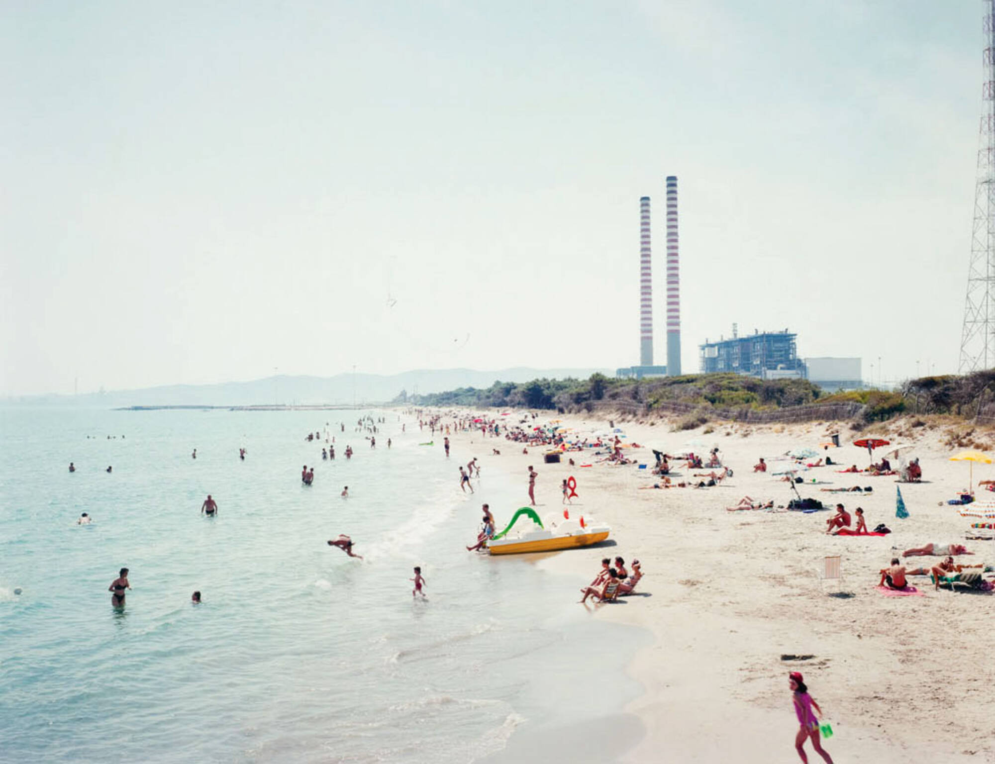 Untitled (Beach with Oil Stacks)