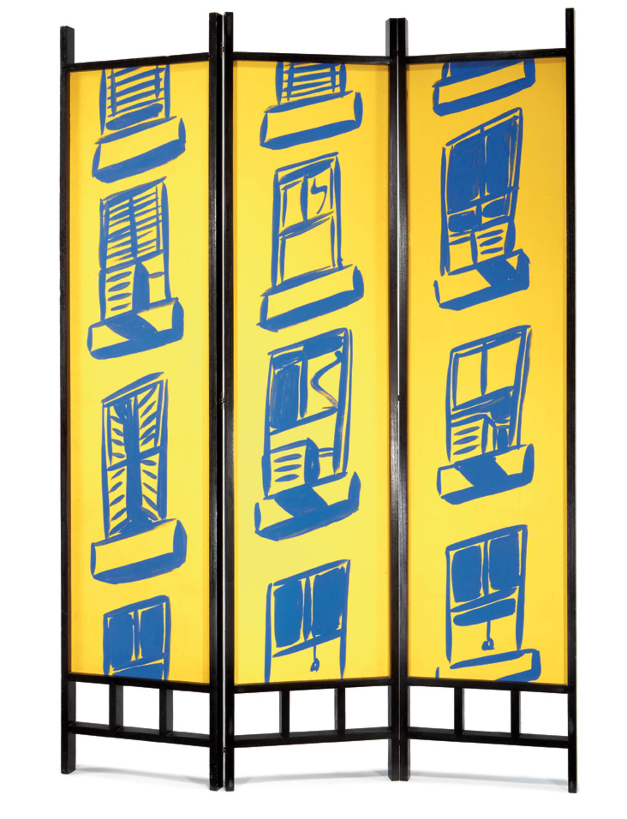 Three-panel screen