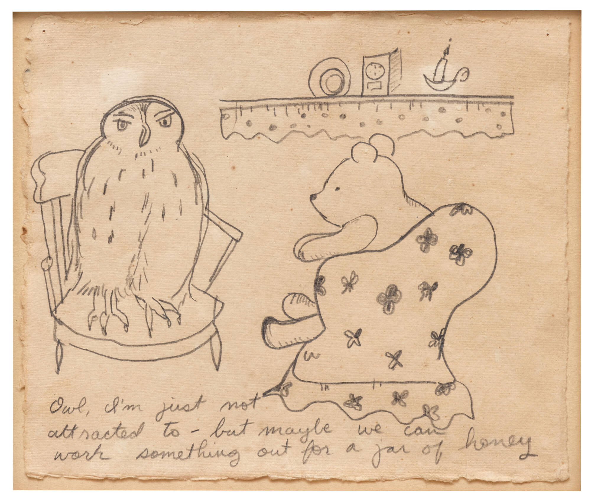 Untitled (Owl, I'm just not attracted to...) (from the X-Rated Pooh series)