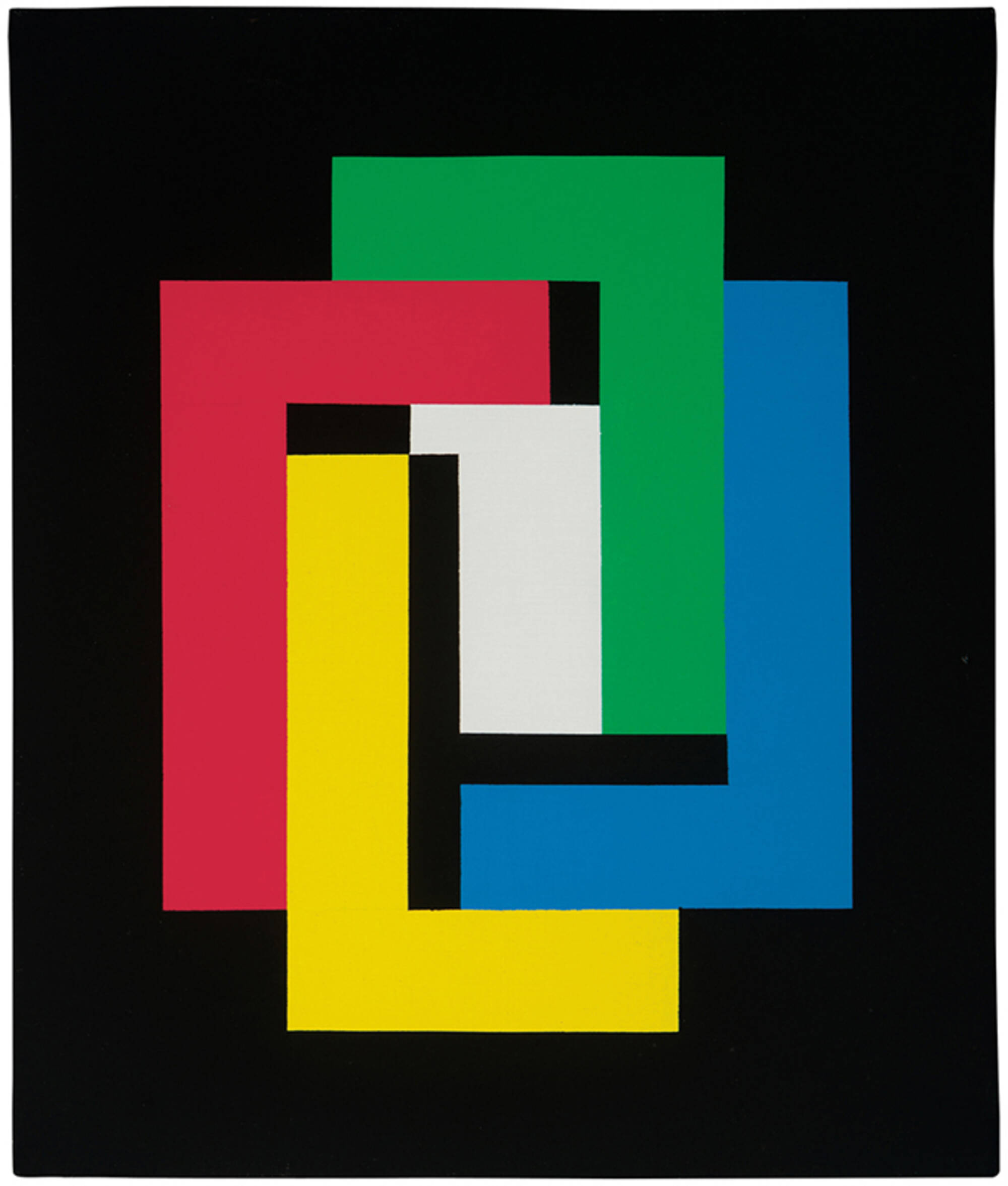 Untitled; Geometric with Black Background #3, #1 (2)