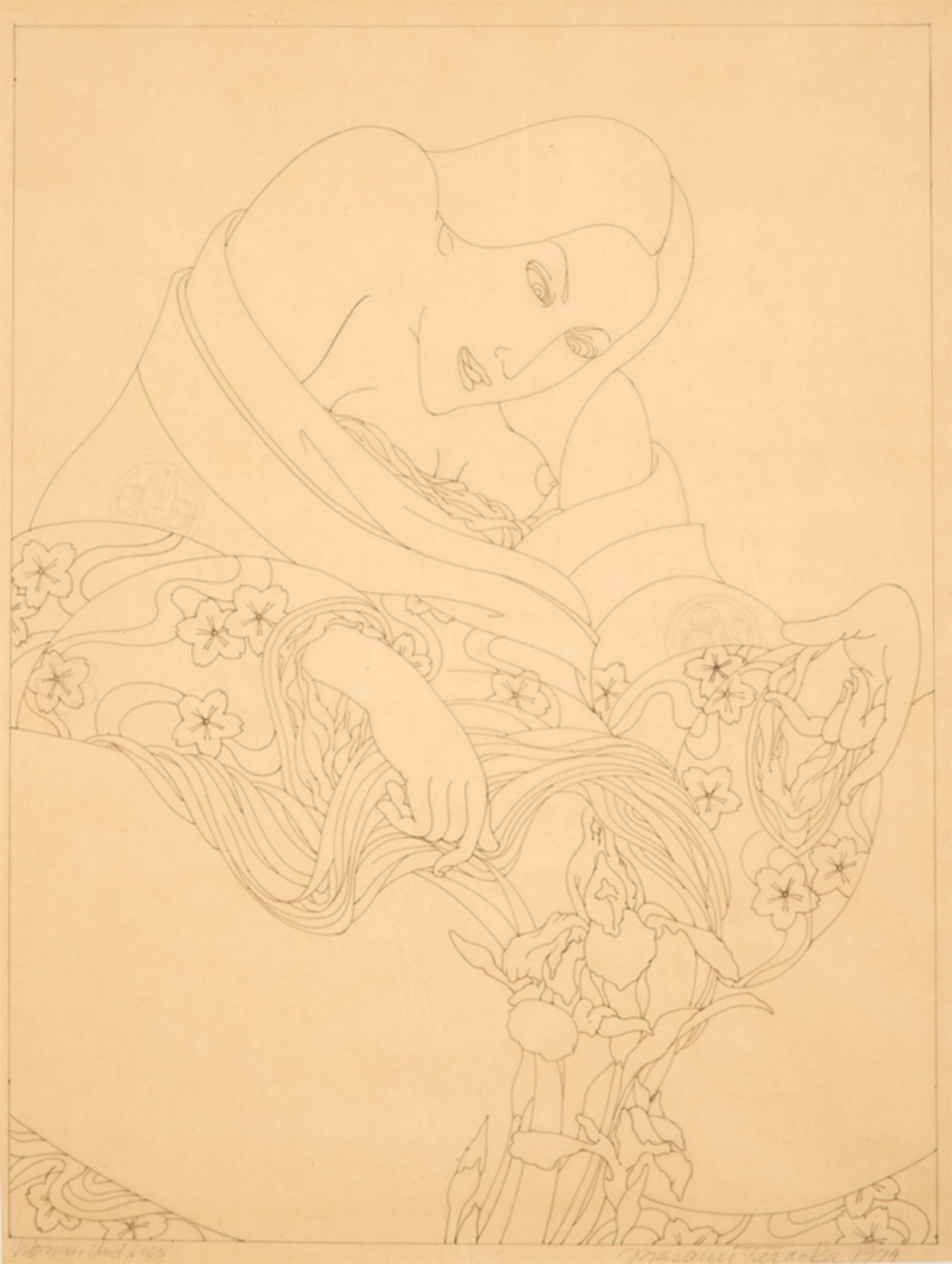 Study for Woman and Iris