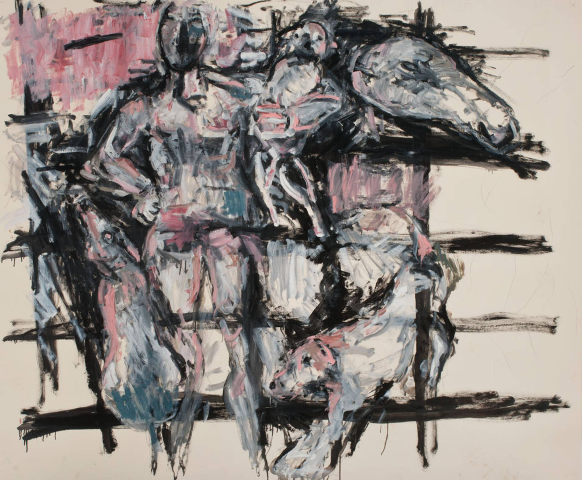 Self Portrait with Horse and Dog