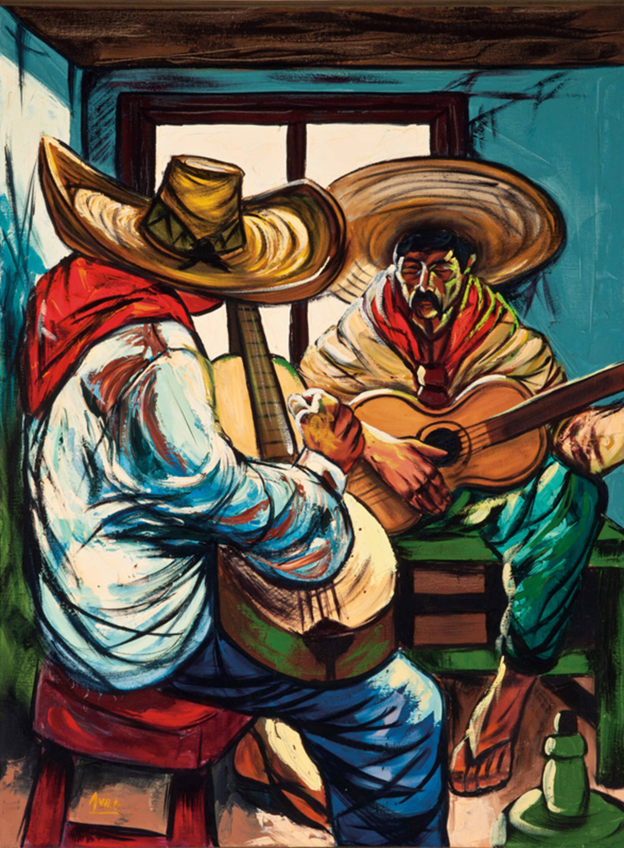 Two Men with Guitars