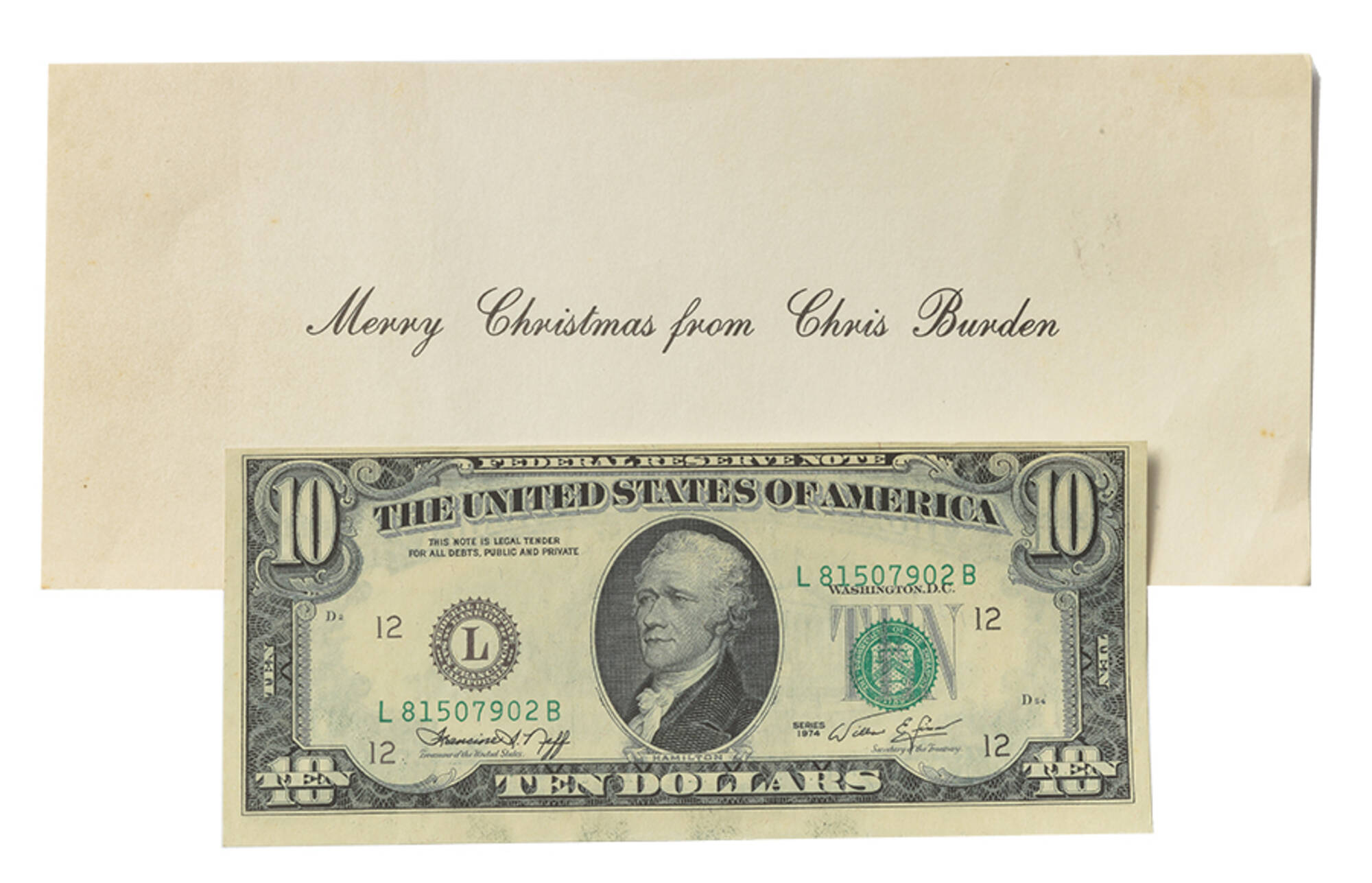 Relic from Merry Christmas from Chris Burden