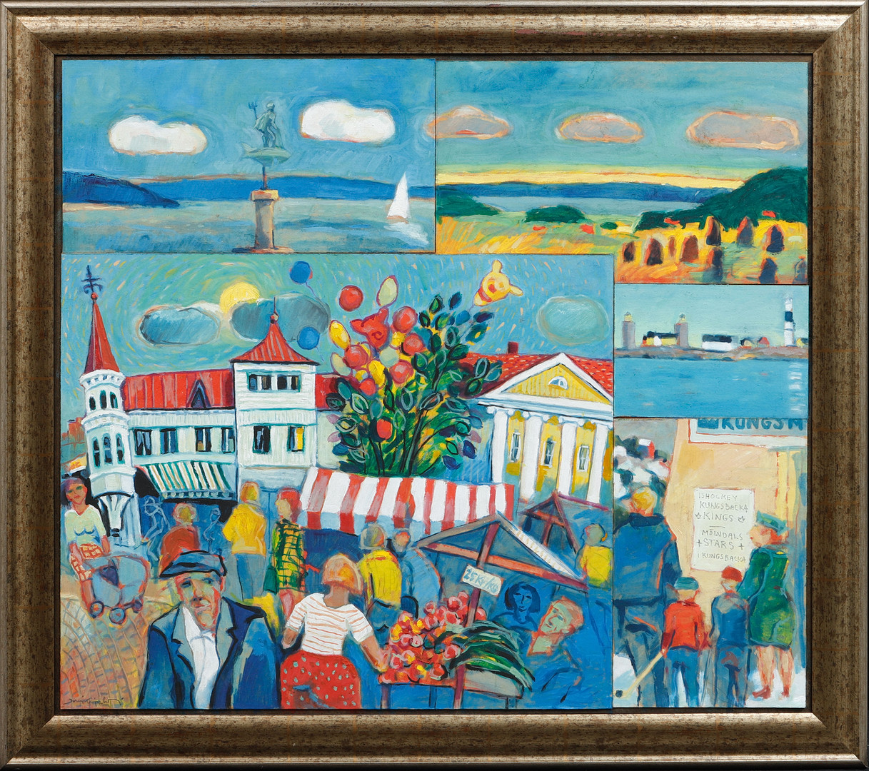"Kungsbacka" 2005. Olja på pannå, signerad.