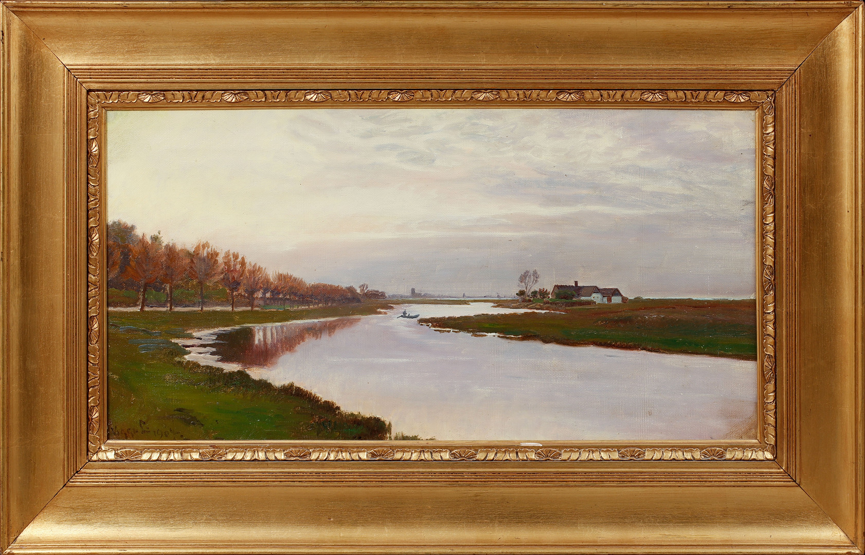Landskap, olja på duk, signerad och daterad 1907.