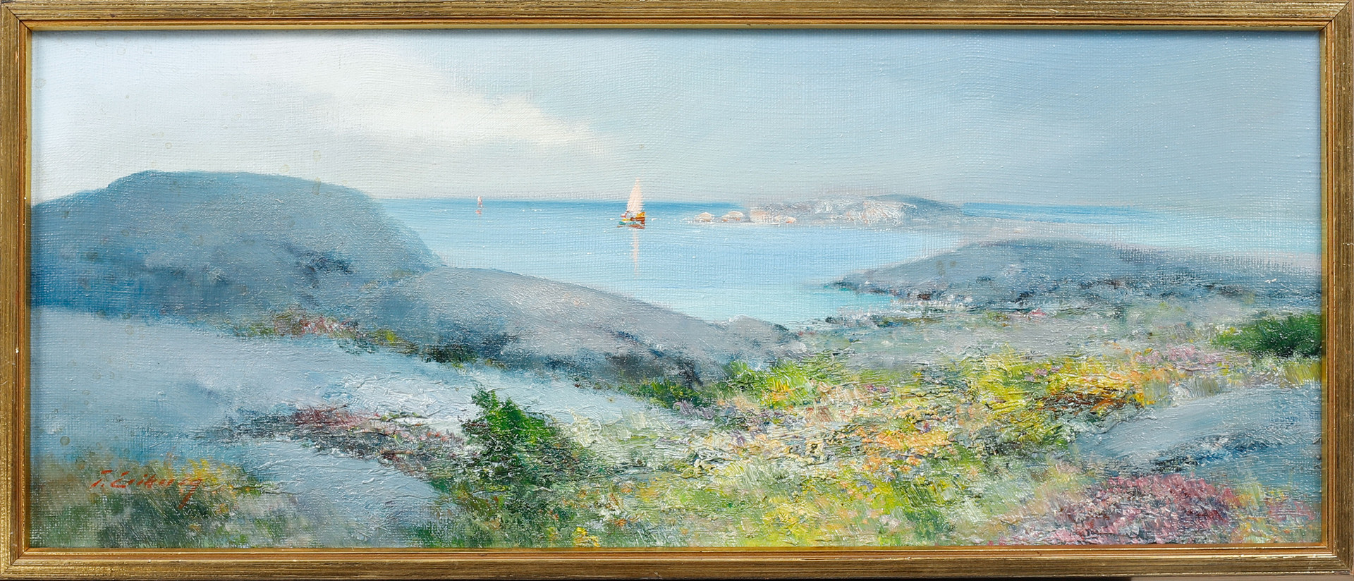 "Sommardag på Hönö", olja på duk, signerad.