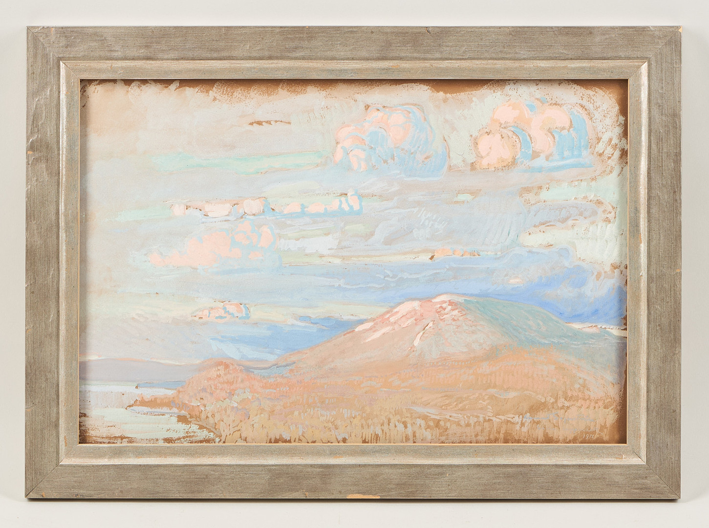 Från Lappland, signerad samt daterad 1914, gouache.