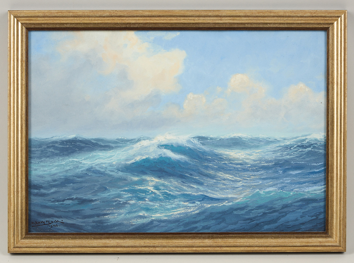Vita gäss, signerad samt daterad 1942, gouache.