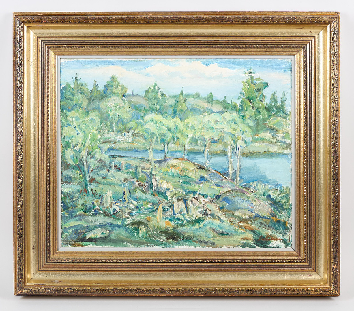 Sommarlandskap, signerad, olja på duk.