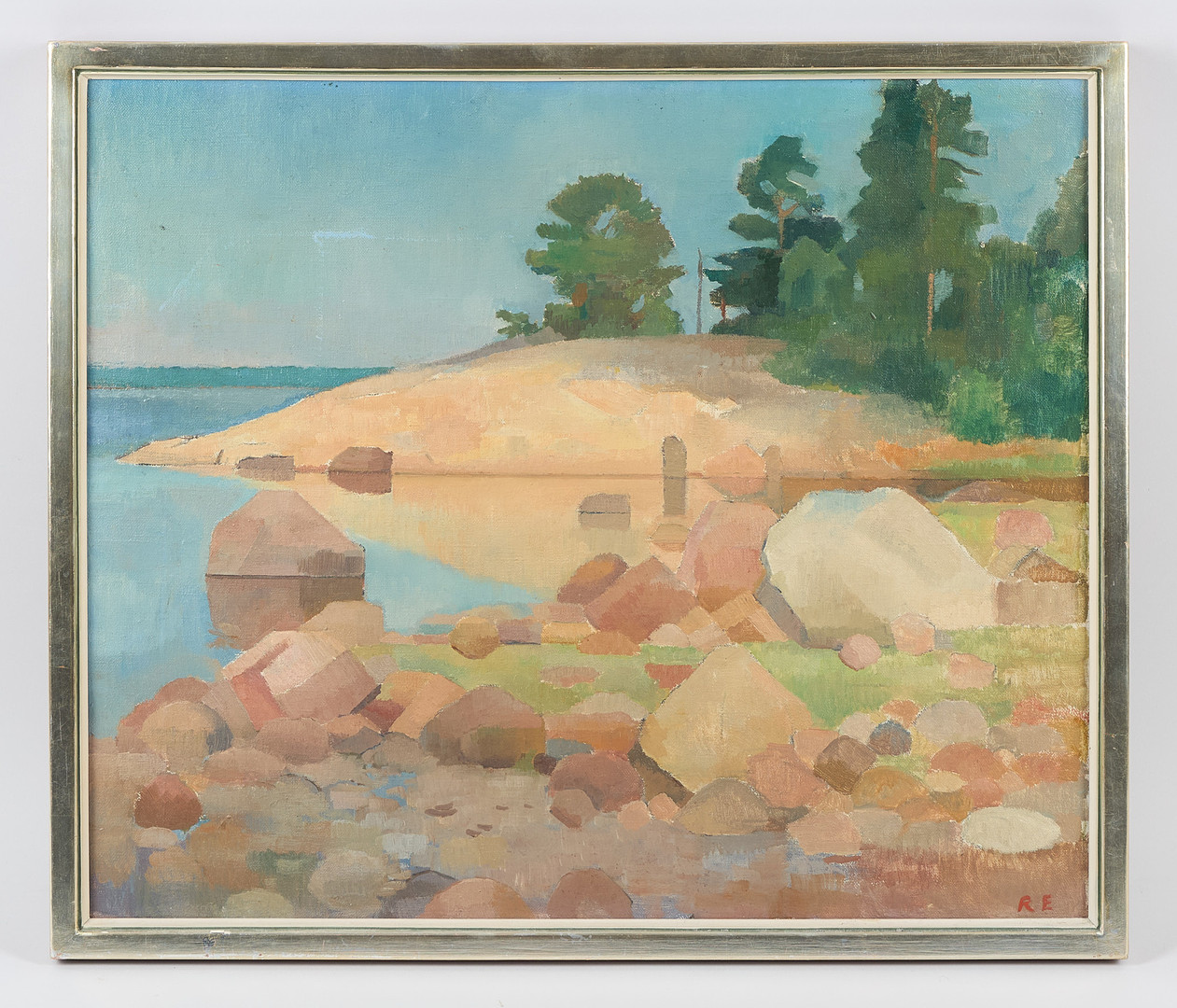Skärgårdslandskap, signerad, olja på duk.