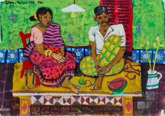 MAN AND WIFE IN THE MARKET - 2010