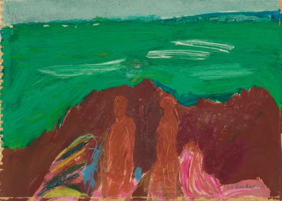 TWO FIGURES IN A LANDSCAPE 
