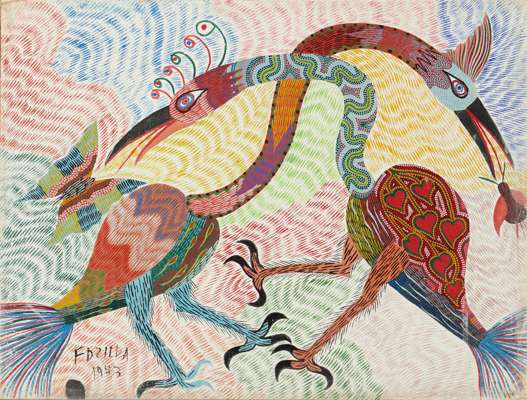 UNTITLED (TWO BIRDS & BUTTERFLY) - 1973