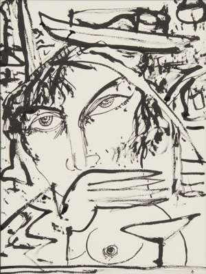 WOMAN WITH MARTINI GLASS