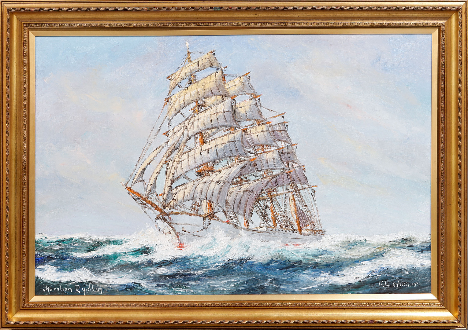 "Abraham Rydberg", olja på duk, signerad.