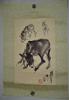 黄冑/ A Mounted Painting of Ink-Painted Donkeys