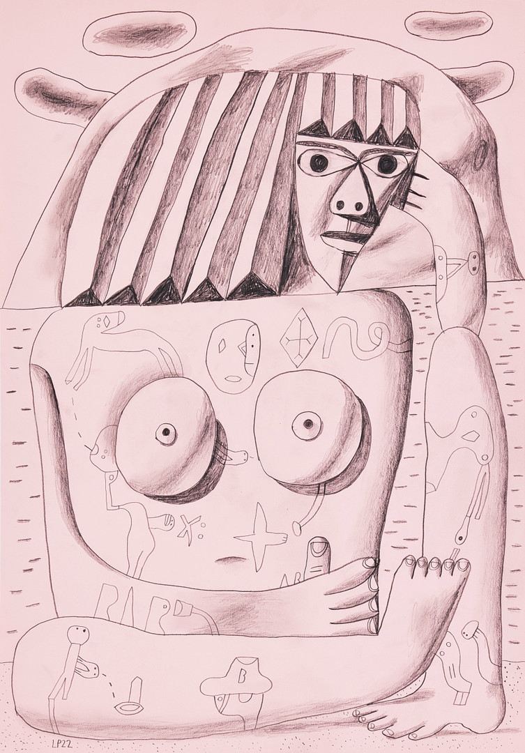"Tattooed Bather".