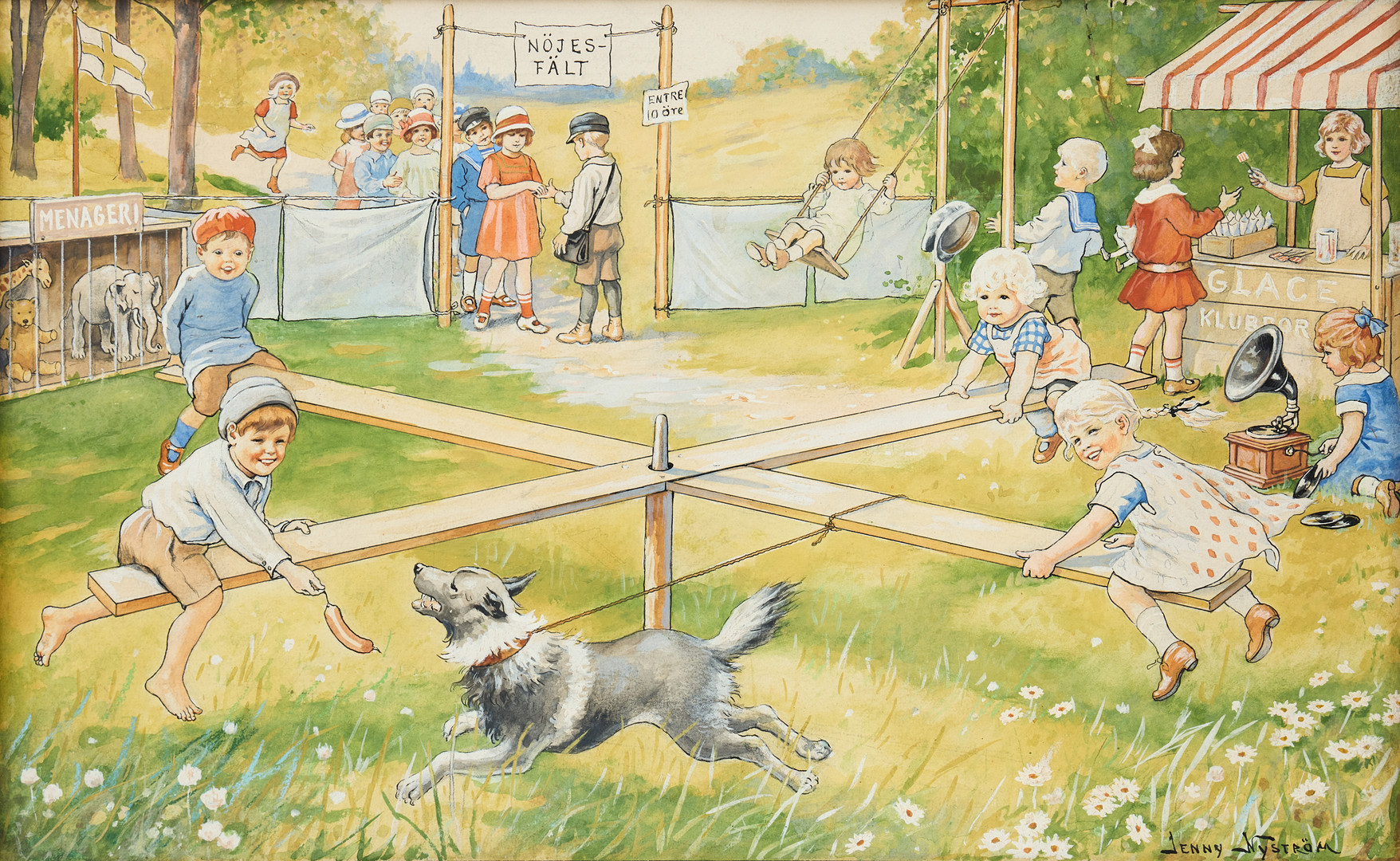 “At Nisse’s Amusement Park”.