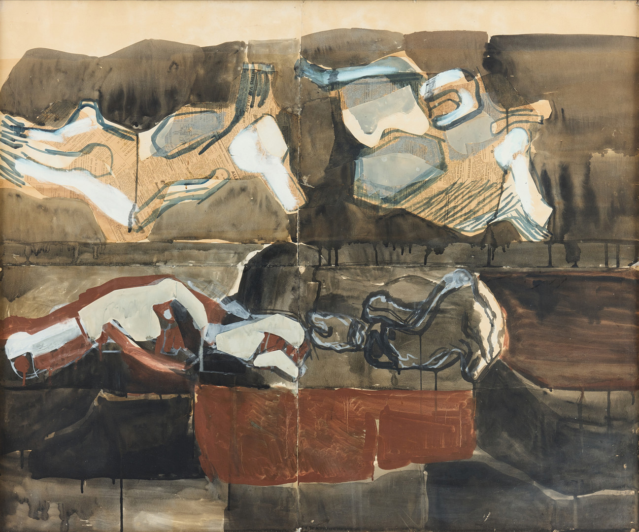 "Fragment i jorden, skiss".