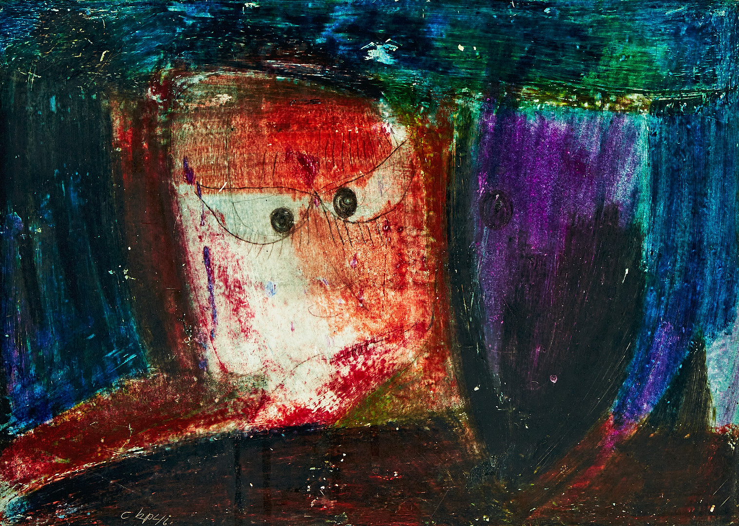 Composition with face.
