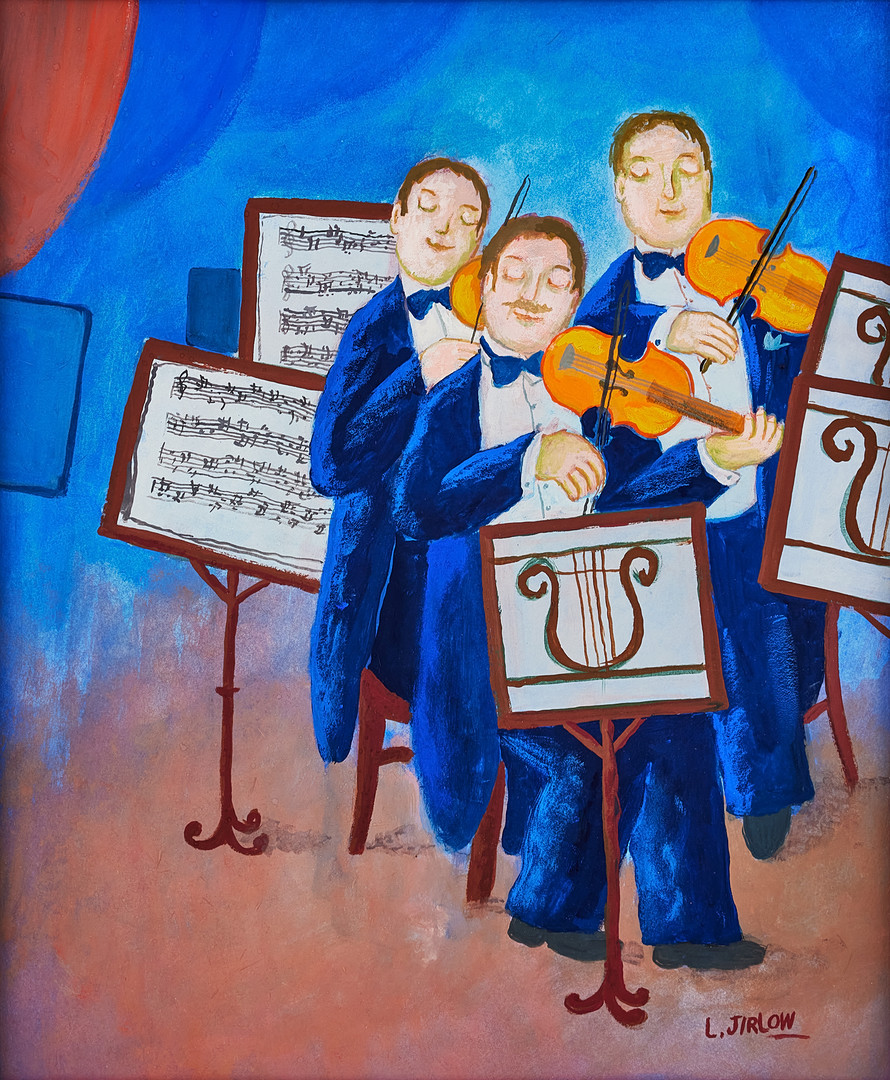 The violin players.