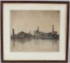 'Hammersmith' etching signed in pencil inscribed label verso 23 x 27cm