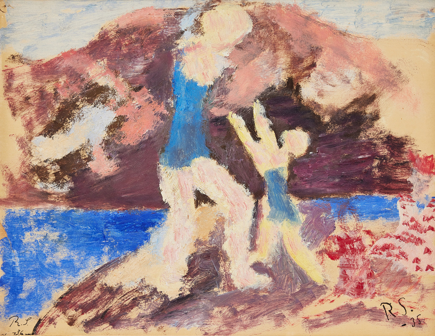 Ragnar Sandberg, Playing on the beach.