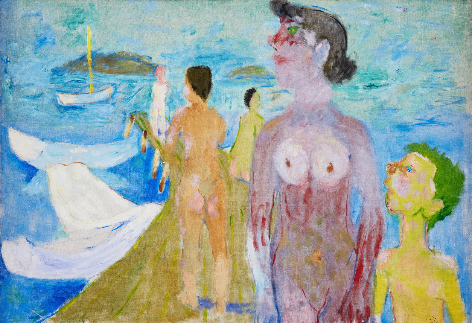 Ragnar Sandberg, “Bathing on the Pier”.