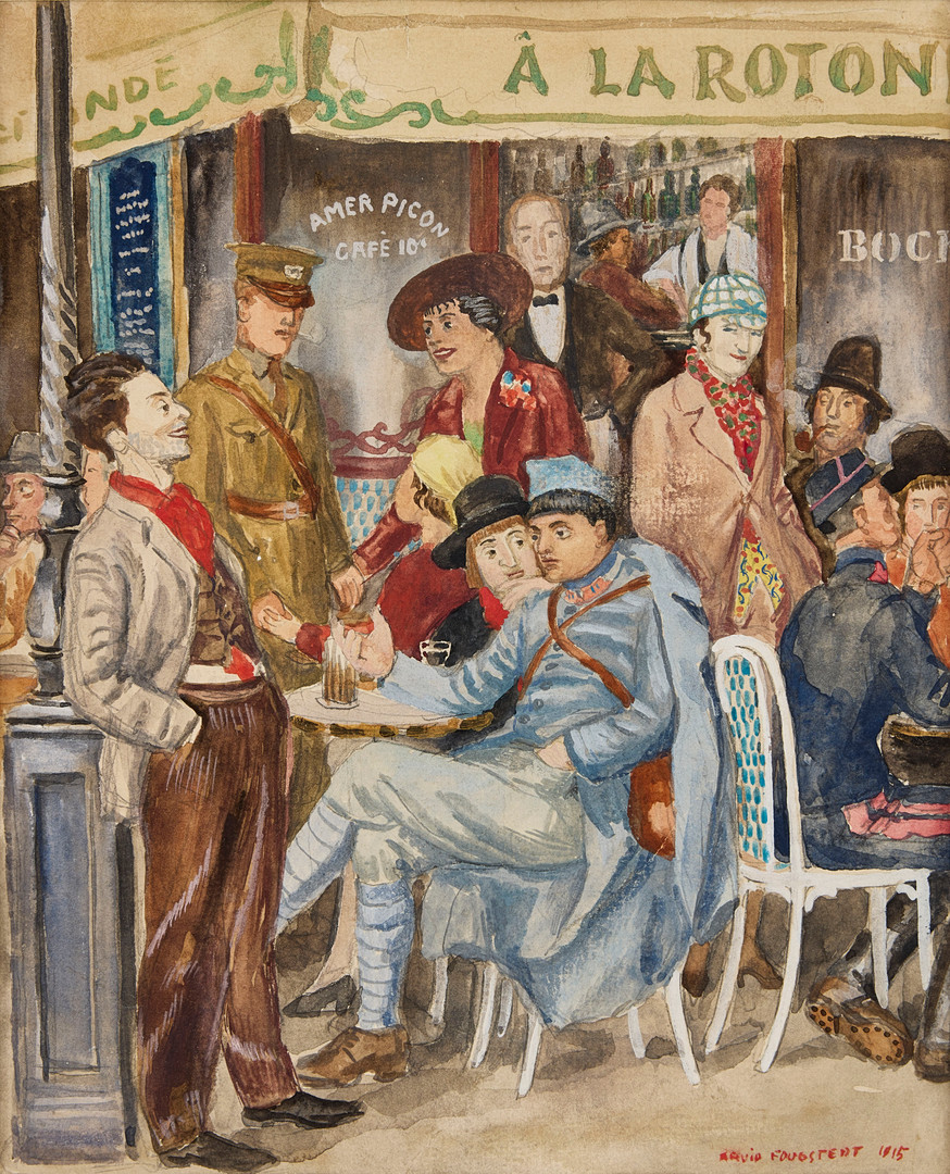 Arvid Fougstedt, "La Rotonde - Kisling on leave".