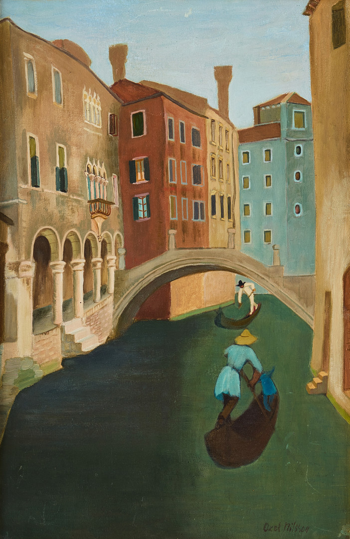 Axel Nilsson, Canal scene, Venice.