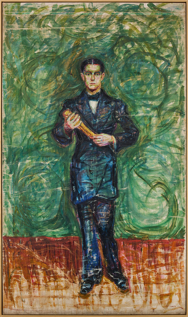 Thorvald Hellesen, Self-portrait.