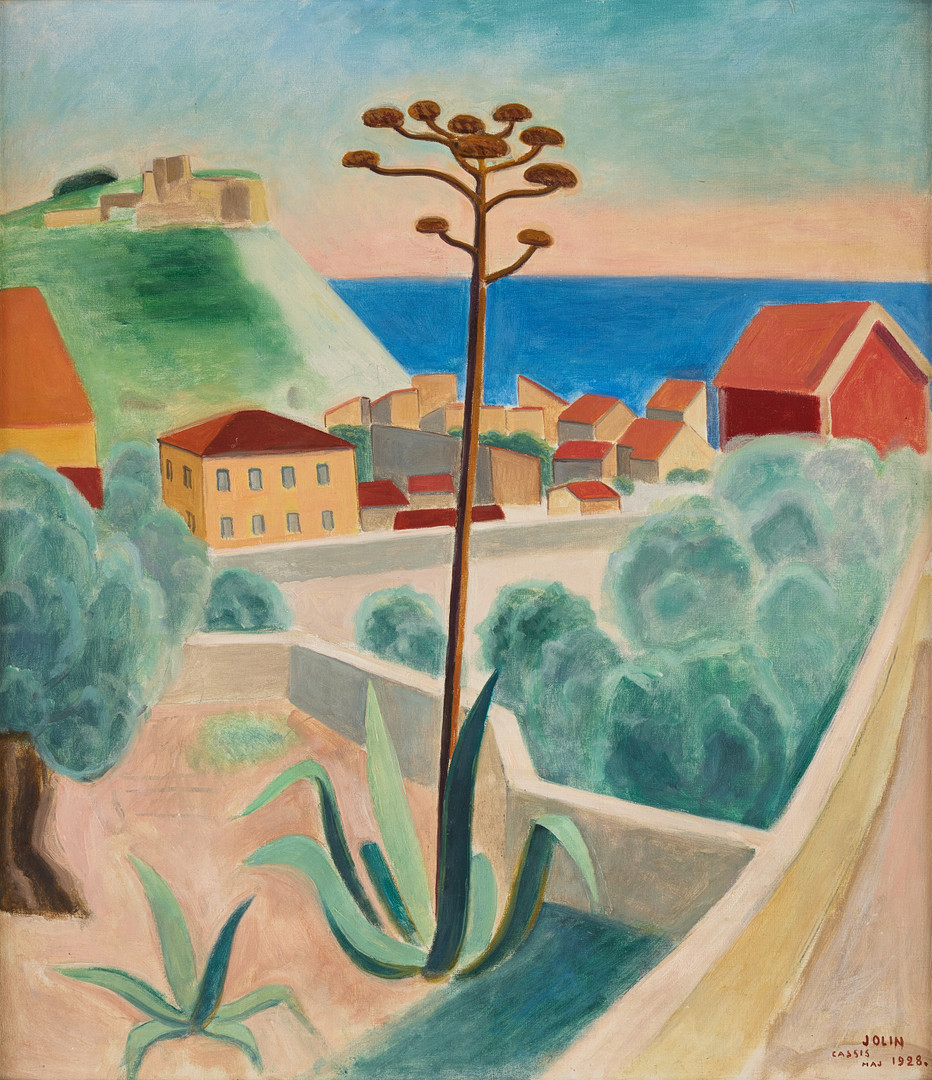 Einar Jolin, Motif from Cassis with flowering agave.