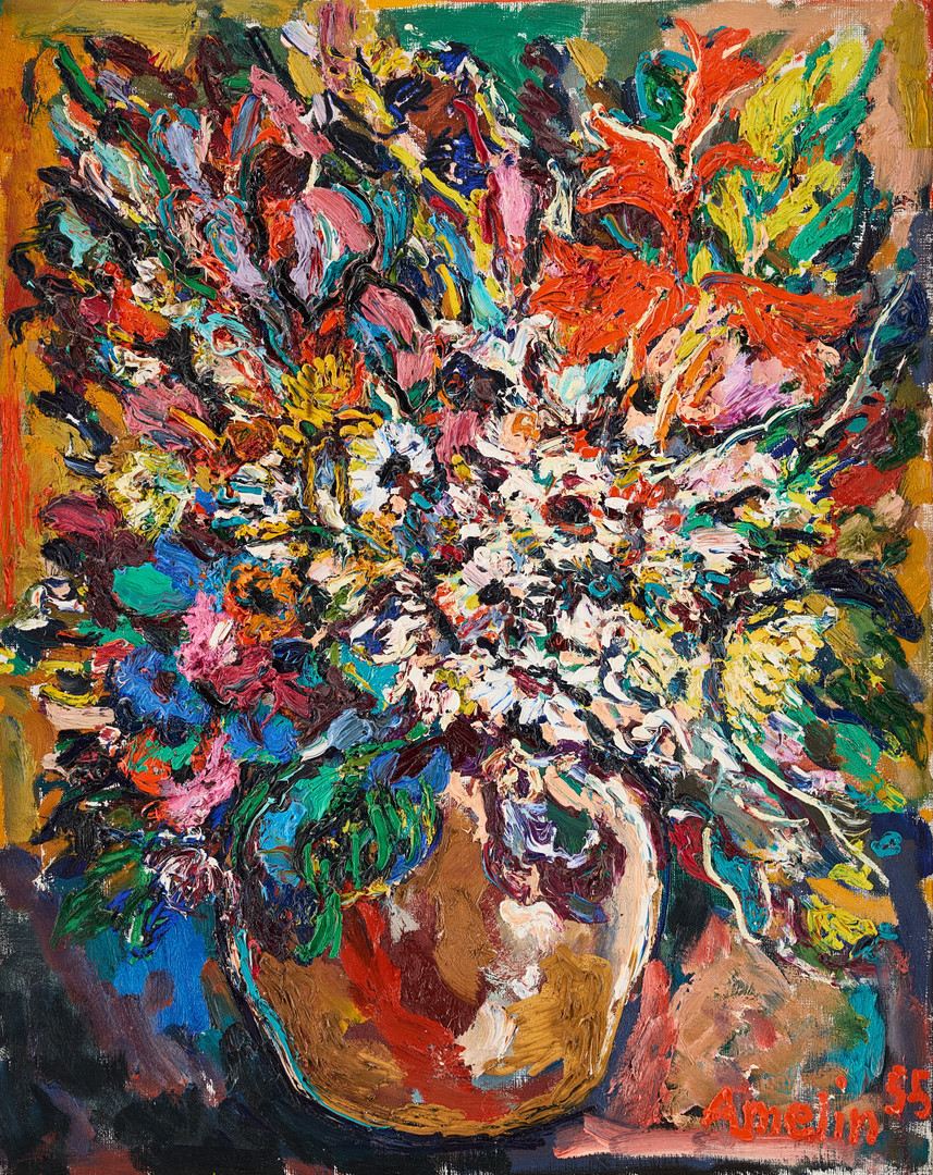 Albin Amelin, Floral still life.