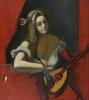 Modella con strumento musicale Modella con strumento musicale