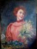 French Gilbert m OLD FRENCH PAINTING BY Victor Gabriel Gilbert ,LADY BUYING FLOWERS Artist: Victor Gabriel Gilbert (French, 1847â€“1933) Title: LADY BUYING FLOWERS Medium: oil on canvas Size: 81 x 60 CM ( 32" X 24" ) STARTING PRICE $ 3900