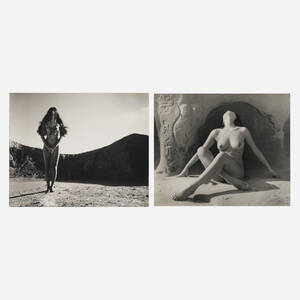 Untitled (Female Nude on the Beach); Untitled (Nude) (two works)