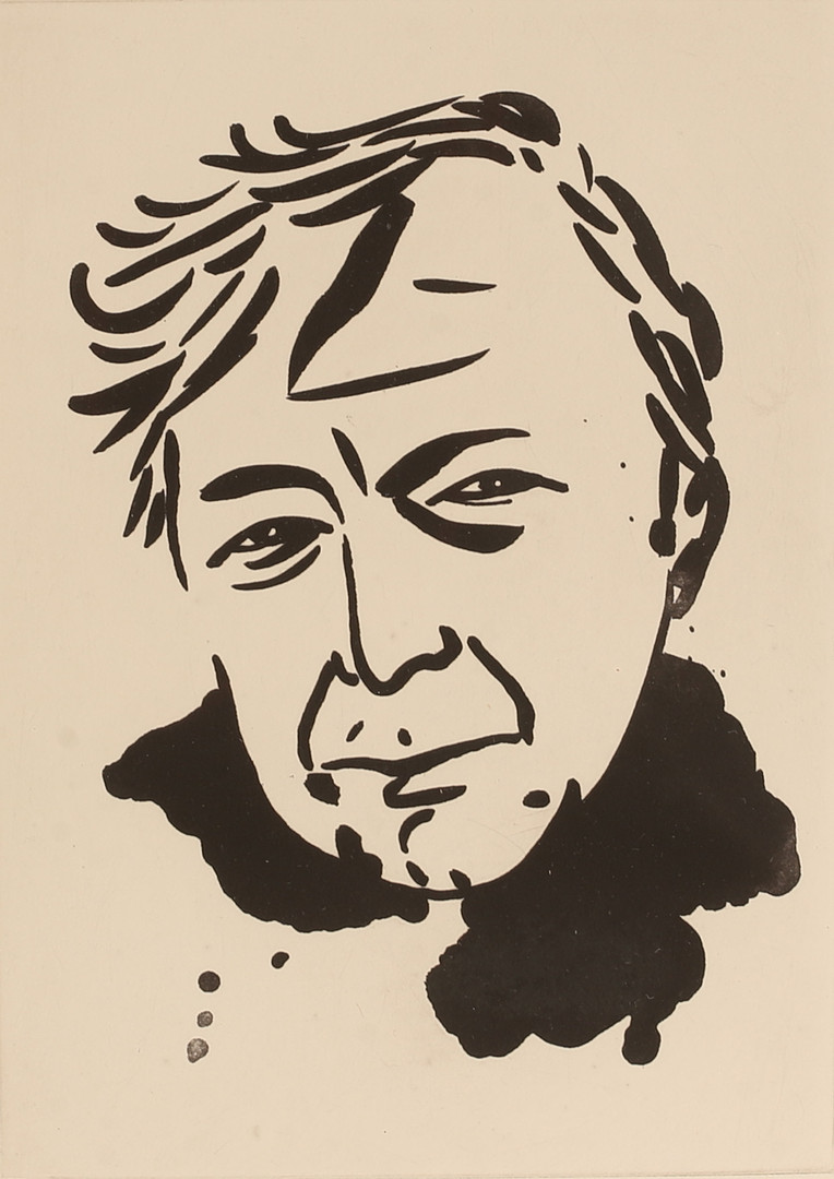 Etsning, "Porträtt av Jasper Johns” E.A, signerad.
