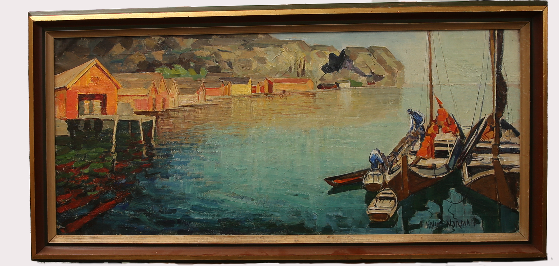 Olja på duk, "Lofoten", signerad.