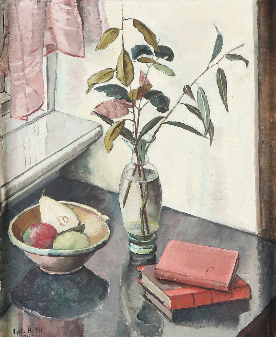 Oljemålning på duk. "Höstlöv". Signerad och daterad 1928.