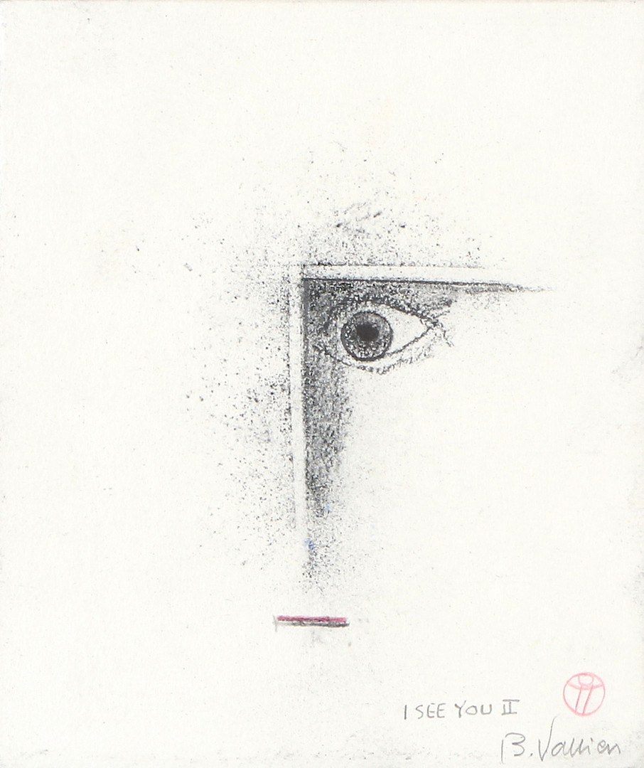 Teckning. "I see you II". Signerad.