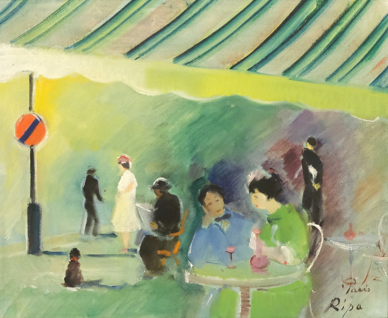 "PARIS", OLJA PÅ DUK.