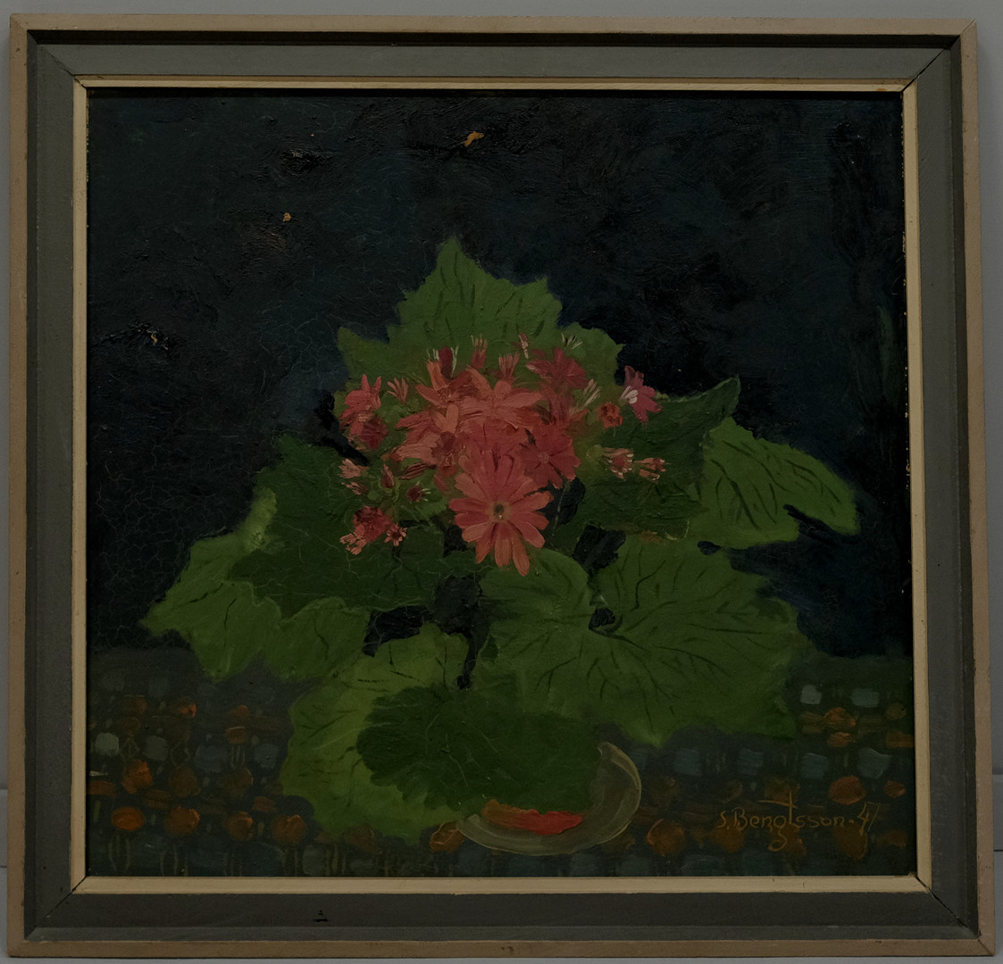 BLOMSTERSTILLEBEN, OLJA PÅ DUK.